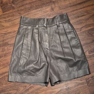 [BNWT] Brunello Cucinelli High Waist Leather Shorts
